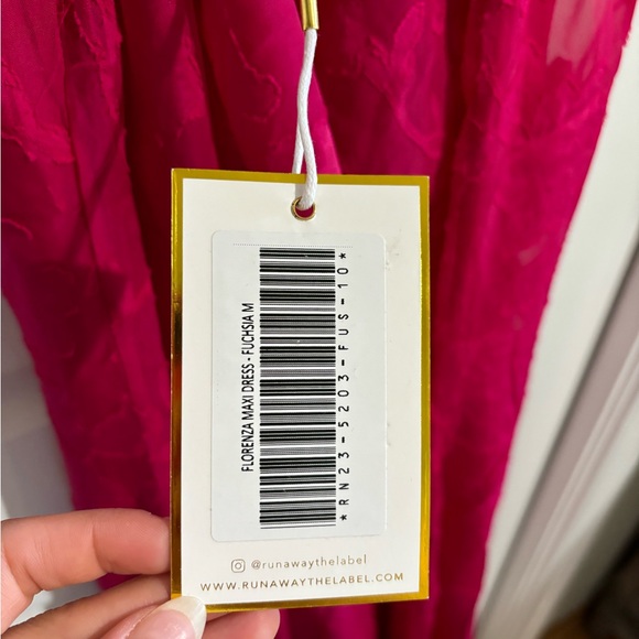 NWT Runaway the Label: Florenza Maxi Dress - Fuchsia - Small AND Medium - Picture 7 of 13